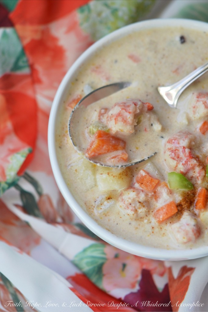 Cajun Langostino Chowder - This creamy seafood chowder gets an extra kick, thanks to a little bit of spicy Cajun seasoning, a bottle of clam juice, and a bag of frozen langostino tails. Add in a few slices of crusty bread are this is pretty much a bowl of soup you won't soon be able to forget.