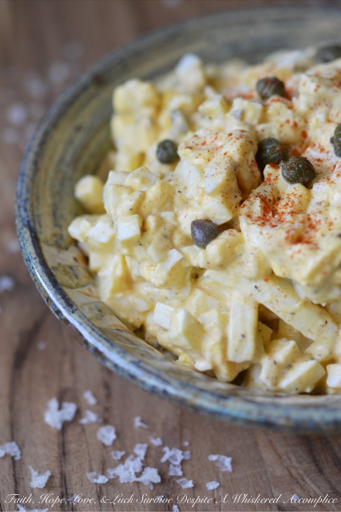 Crockpot Egg Salad with Capers - When it's hot outside and you're looking for an easy way to hard-boil eggs for egg salad without turning on your stove, try using a crockpot or slow cooker instead. It's a simple way to make hard-boiled eggs without overheating your kitchen during the warmer months of the year. A few capers and a little bit of tarragon vinegar make this crockpot egg salad bright, tangy, full of flavor, and perfect for summer gatherings or a refreshing lunch on a warm day.
