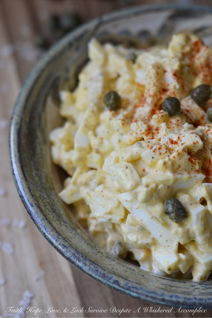 Crockpot Egg Salad with Capers - When it's hot outside and you're looking for an easy way to hard-boil eggs for egg salad without turning on your stove, try using a crockpot or slow cooker instead. It's a simple way to make hard-boiled eggs without overheating your kitchen during the warmer months of the year. A few capers and a little bit of tarragon vinegar make this crockpot egg salad bright, tangy, full of flavor, and perfect for summer gatherings or a refreshing lunch on a warm day.
