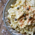 Crockpot Egg Salad with Capers - When it's hot outside and you're looking for an easy way to hard-boil eggs for egg salad without turning on your stove, try using a crockpot or slow cooker instead. It's a simple way to make hard-boiled eggs without overheating your kitchen during the warmer months of the year. A few capers and a little bit of tarragon vinegar make this crockpot egg salad bright, tangy, full of flavor, and perfect for summer gatherings or a refreshing lunch on a warm day.