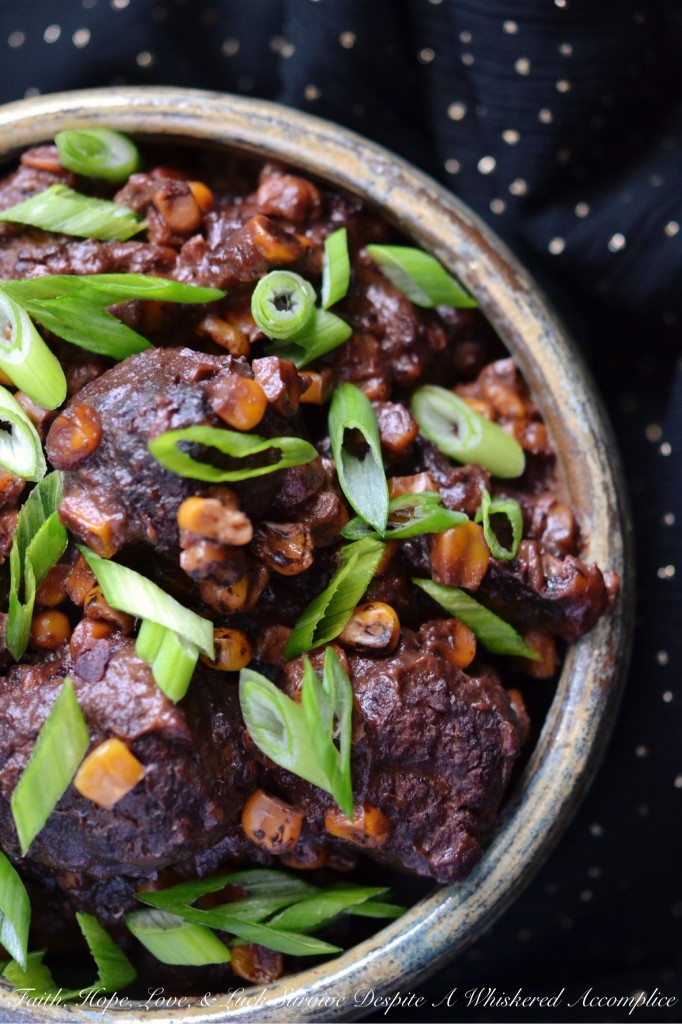 Blueberry BBQ Cheesy Crockpot Corn Meatballs | Faith, Hope, Love, and Luck Survive Despite a Whiskered Accomplice