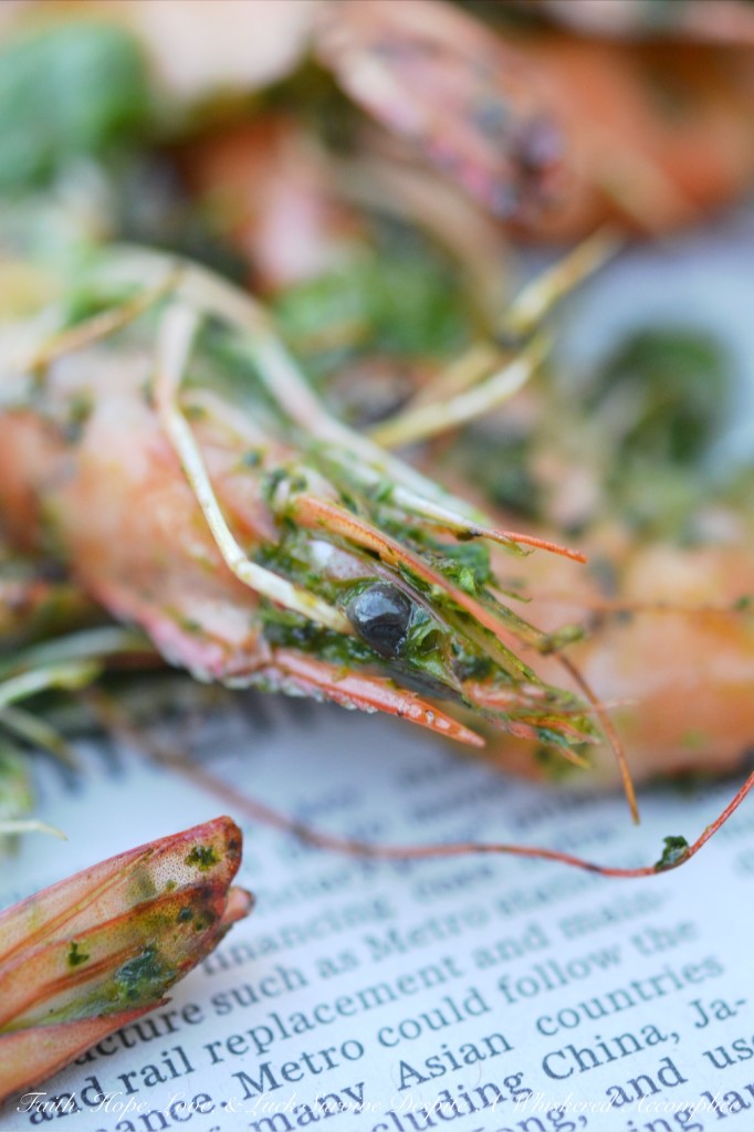 Grilled Chimichurri Whole Shrimp - When you find yourself in possession of shrimp with their heads still attached, the best thing to do is grill them. And, to make the grilled whole shrimp even more fantastic, toss and serve them alongside a homemade chimichurri sauce. After eating these flavorful grilled shrimp, you may never eat fried or steamed shrimp again.