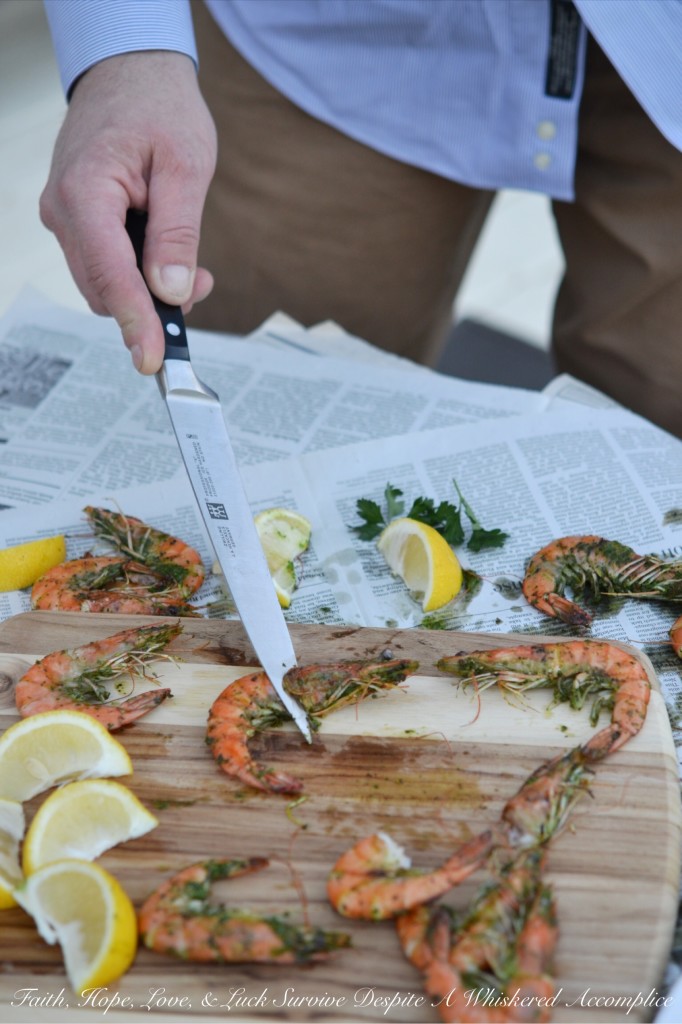 Grilled Chimichurri Whole Shrimp - When you find yourself in possession of shrimp with their heads still attached, the best thing to do is grill them. And, to make the grilled whole shrimp even more fantastic, toss and serve them alongside a homemade chimichurri sauce. After eating these flavorful grilled shrimp, you may never eat fried or steamed shrimp again.