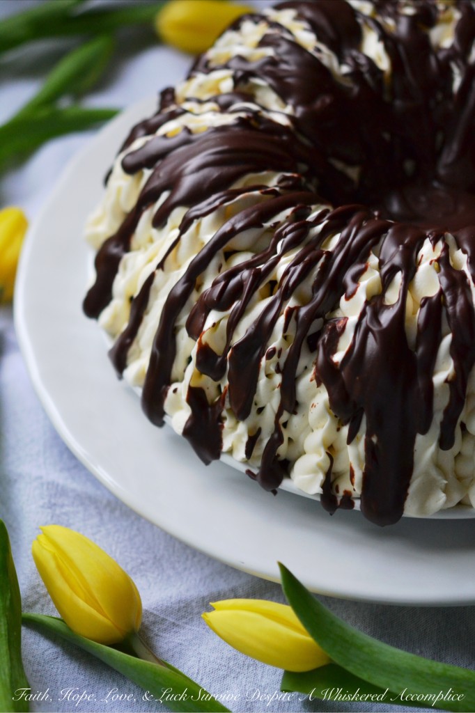 Inside-Out Ho Hos Lava Bundt Cake | Faith, Hope, Love, and Luck Survive Despite a Whiskered Accomplice