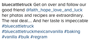 Blue Cattle Truck Instagram Shout | Faith, Hope, Love, and Luck Survive Despite a Whiskered Accomplice