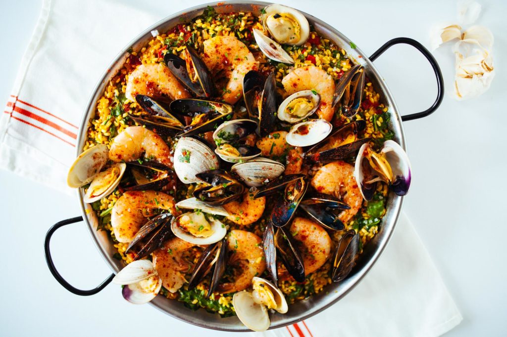 Seafood and Spinach Paella | Faith, Hope, Love, and Luck Survive Despite a Whiskered Accomplice