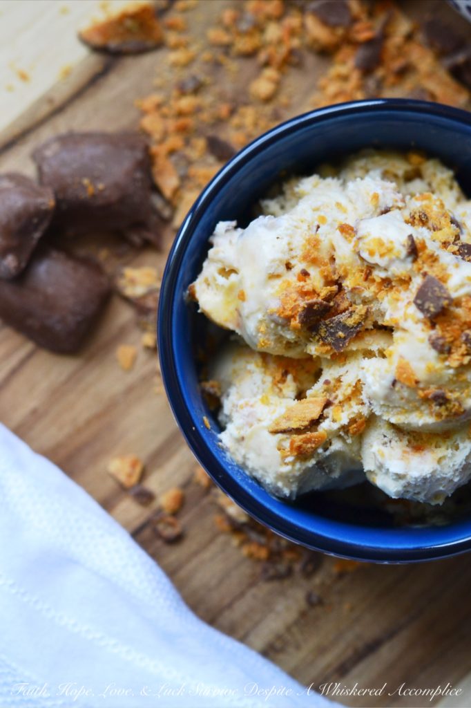 Butterfinger to the Extreme Ice Cream - Looking for an ice cream that takes peanut butter and chocolate to the extreme? This is it. Imagine a creamy homemade ice cream so chock full of crunchy Butterfinger pieces that it's totally extreme. This frozen dessert will instantly win over the affection of even the most die-hard Butterfinger candy bar lover.