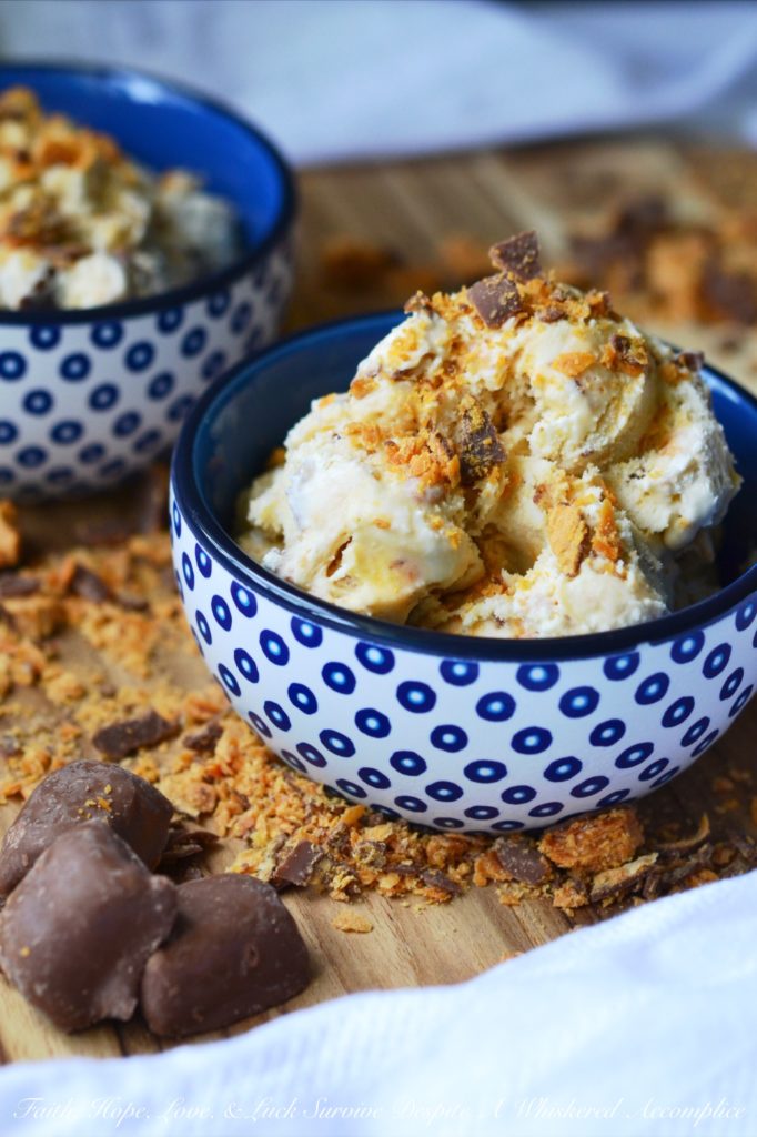 Butterfinger to the Extreme Ice Cream - Looking for an ice cream that takes peanut butter and chocolate to the extreme? This is it. Imagine a creamy homemade ice cream so chock full of crunchy Butterfinger pieces that it's totally extreme. This frozen dessert will instantly win over the affection of even the most die-hard Butterfinger candy bar lover.