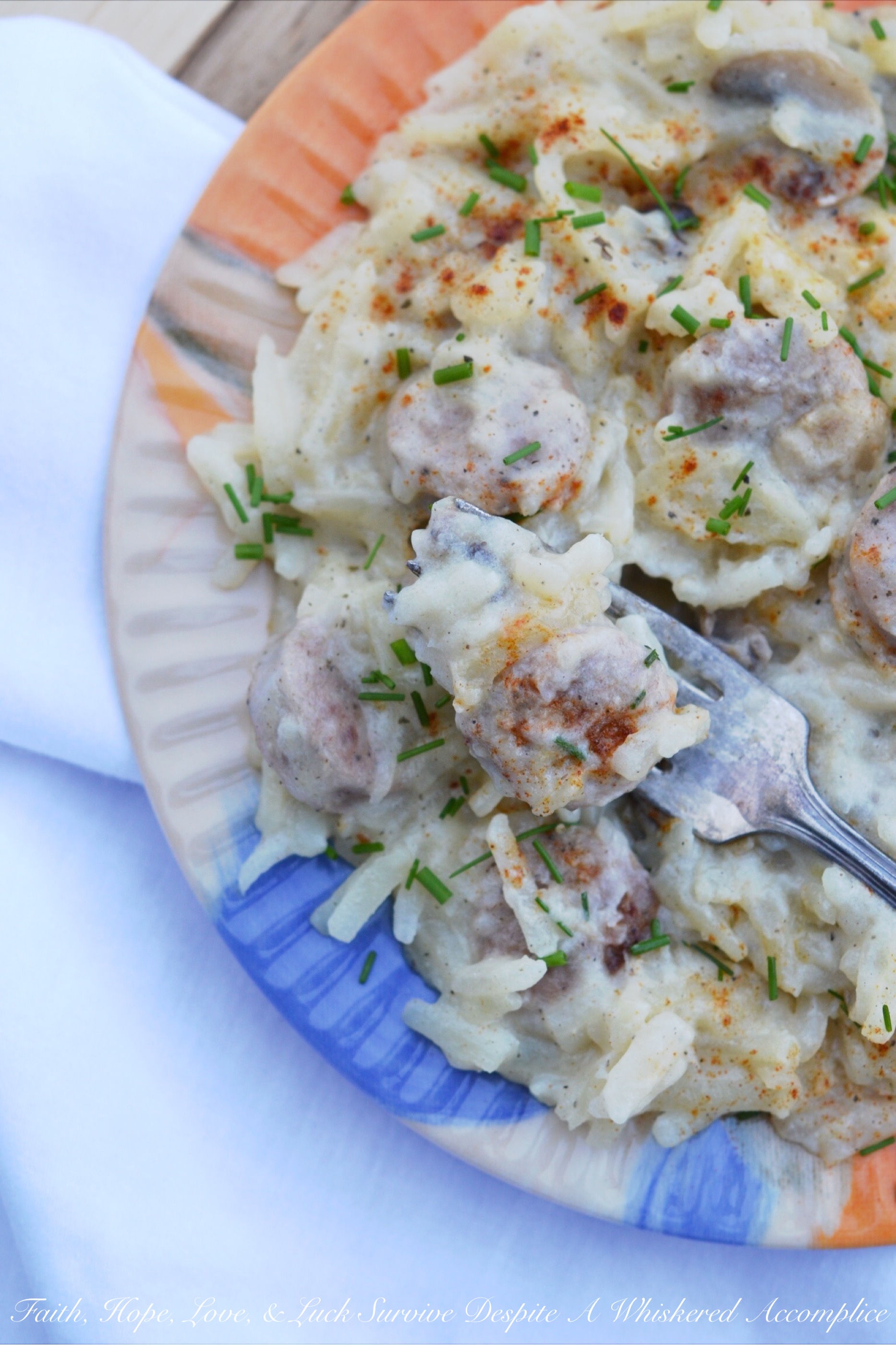 Cheesy Sausage Crockpot Hash Brown Casserole