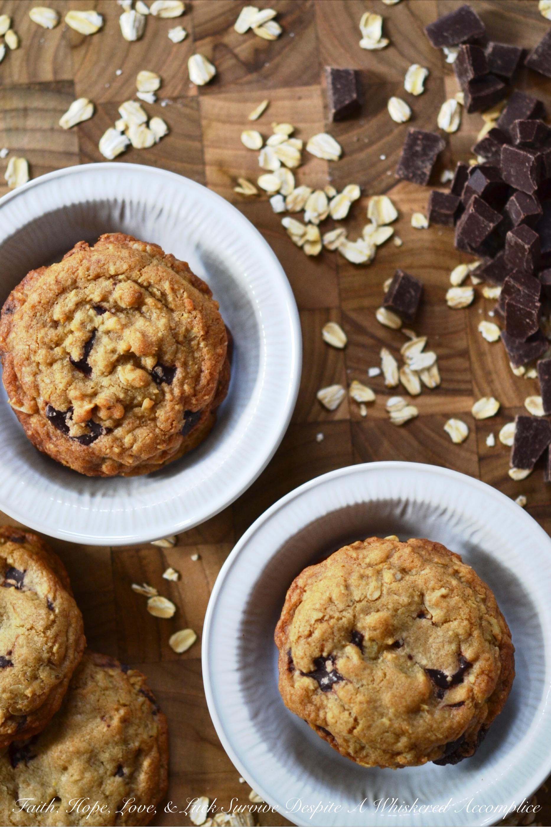 Brown Butter Oatmeal Chocolate Chunk Cookies