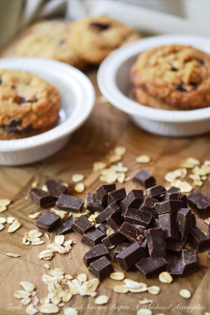 Brown Butter Oatmeal Chocolate Chunk Cookies - Chocolate chunks, oatmeal, and brown butter help make these cookies impossibly sweet, buttery, and irresistible. They are the perfect gift to say welcome to a new neighbor, enjoy at a cookout, or just eat on a plain ol' Wednesday afternoon.