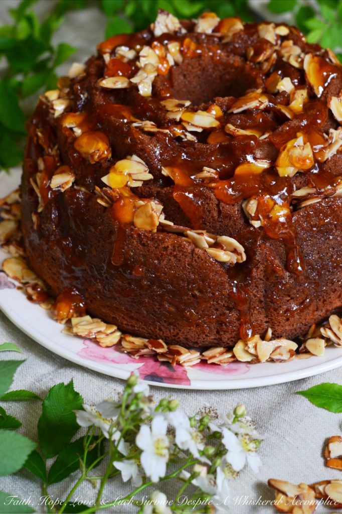 Honey Almond, Apricot, and Cream Cheese Filled Breakfast Cake | Faith, Hope, Love, and Luck Survive Despite a Whiskered Accomplice