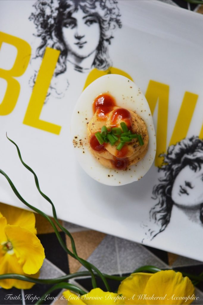 5 Ingredient Barbecue Deviled Eggs | Faith, Hope, Love, and Luck Survive Despite a Whiskered Accomplice