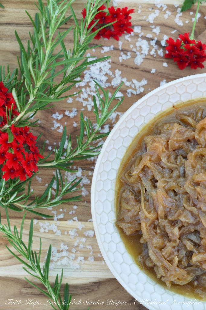 Crockpot Caramelized Onions - Why stand over a hot stove for hours, caramelizing onions, when you can let a crockpot do all the work for you? With just four simple ingredients and a little bit of patience. The hands-off kind, not the stand-and-stir kind. You can transform large, sweet yellow onions into a sweet and savory batch of caramelized goodness that’s ready to be piled onto burgers, swirled into soups, or even used to make a flavorful homemade party or game-day onion dip. So, dust off that crockpot, grab your onions, and get ready to caramelize some onions, y’all. The easy way.