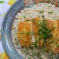 Cornmeal Crusted Cod with Buttermilk Cauliflower Rice - Imagine tender, flaky cod fillets that are pan-fried to a beautiful golden brown with a satisfyingly crispy cornmeal crust. Now picture those fish fillets served on a bed of creamy, tangy cauliflower rice seasoned with buttermilk. Get ready to add a little adventure to your weeknight dinner routine because this is definitely not your ordinary fish and vegetable combination.