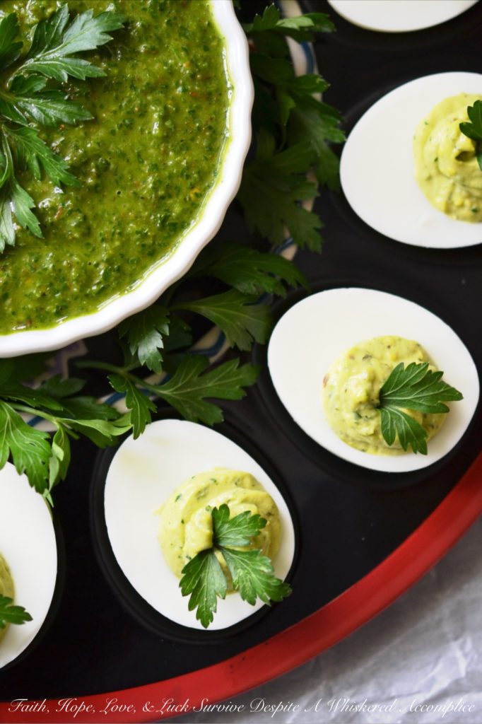 Chimichurri Style Deviled Eggs - Ready to take your deviled eggs from expected to extraordinary? Forget the paprika. It’s time to upgrade your appetizer game with the bright, bold flavors of homemade chimichurri sauce. Swapping the traditional yolk mixture for a luscious, herb-packed chimichurri mayonnaise infusion creates an over-the-top deviled egg that’s guaranteed to be an instant hit at your next gathering. With a fresh garlic punch and a subtle kick of red pepper, these aren't just eggs; they’re an obsession waiting to happen.