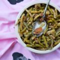Salt Pork Summer Crockpot Green Beans - These easy crockpot green beans will help you beat the heat this summer while enjoying fresh summer garden vegetables. The key to making this slow-cooked side dish even more flavorful is to add salt pork and a little bit of brown sugar, which helps to create a salty, slightly sweet combination that works well with fresh green beans.