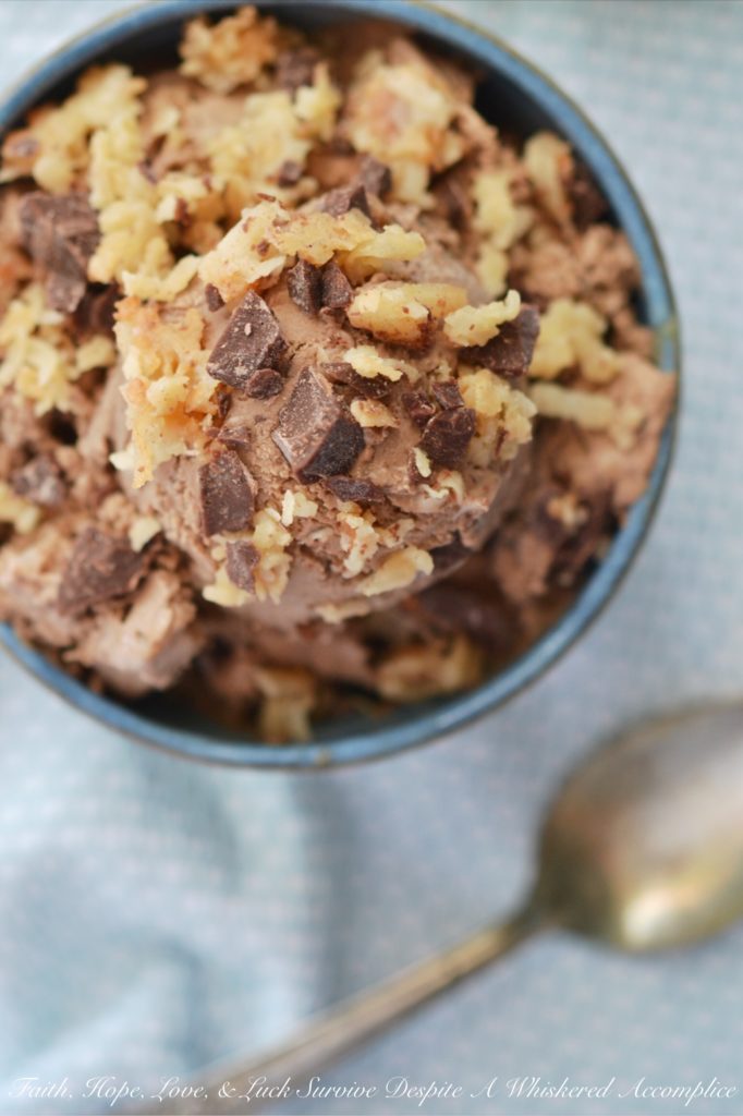 Chocolate Toasted Coconut Frozen Pudding - There's no better way to celebrate than with a big ol' bowl of frozen pudding. This rich and decadent frozen pudding is super chocolaty, packed with buttery toasted coconut, and loaded with lots of finely chopped chocolate. It's like a party in your mouth.
