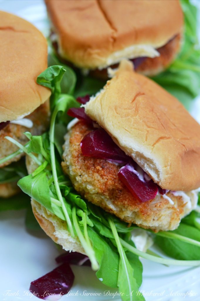 Seafood Sliders with Pickled Beets & Baby Arugula - If you're looking to try something new and exciting, I highly recommend giving these seafood sliders with pickled beets and baby arugula a try. After just one bite, you'll be singing their praises. The combination of fresh seafood, tangy pickled beets, and peppery arugula creates a delicious and unique flavor that is sure to impress your taste buds.