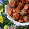 Oktoberfest Smokehouse Bourbon Meatballs - Celebrate Octoberfest this year with a little bit of help from Stubb's Smokehouse Bourbon Cookin' Sauce. With the help of Stubb's, you'll have flavorful crockpot meatballs in almost no time at all. Perfect for game day, Oktoberfest, or just a snack-dinner Thursday.