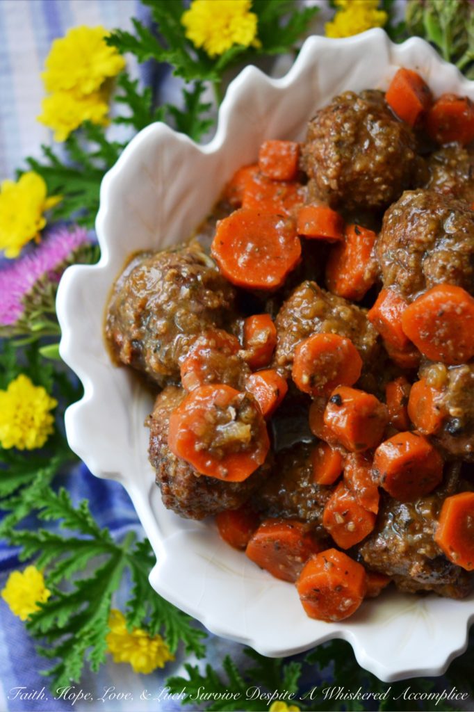 Oktoberfest Smokehouse Bourbon Meatballs - Celebrate Octoberfest this year with a little bit of help from Stubb's Smokehouse Bourbon Cookin' Sauce. With the help of Stubb's, you'll have flavorful crockpot meatballs in almost no time at all. Perfect for game day, Oktoberfest, or just a snack-dinner Thursday.