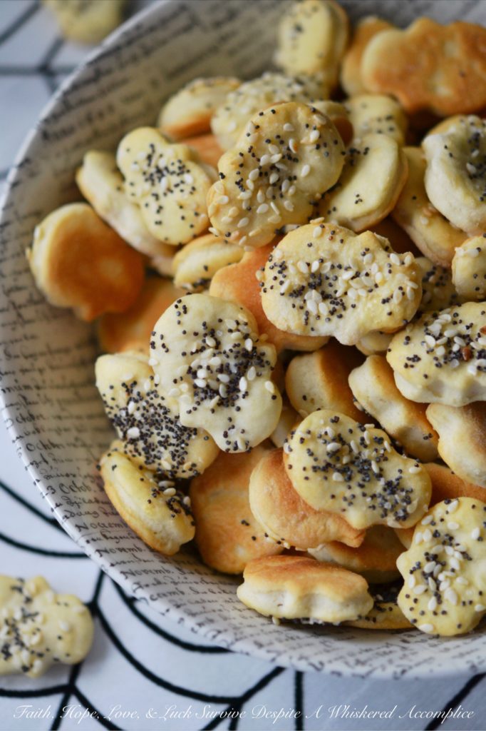 Homemade Everything Crackers | Faith, Hope, Love, and Luck Survive Despite a Whiskered Accomplice