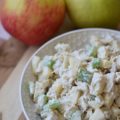 Crunchy Autumn Chicken Salad - Why settle for average chicken salad? On a 1 to 5 scale, this chicken salad recipe easily deserves a solid 4. Add some pecans and dried cranberries and you can definitely bump that rating up to a 5.