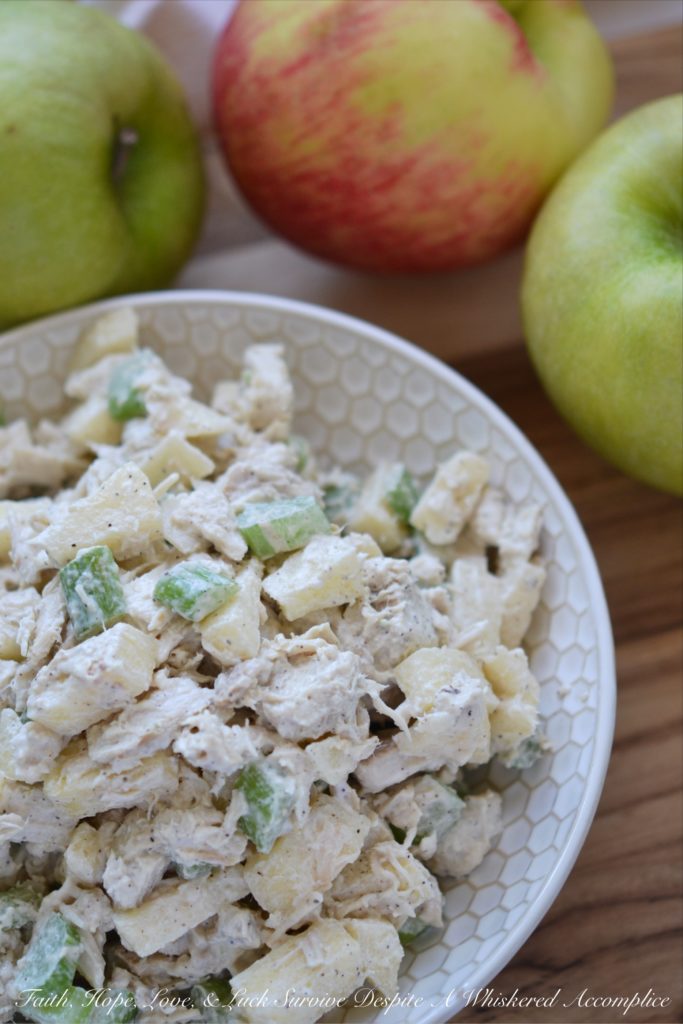 Crunchy Autumn Chicken Salad - Why settle for average chicken salad? On a 1 to 5 scale, this chicken salad recipe easily deserves a solid 4. Add some pecans and dried cranberries and you can definitely bump that rating up to a 5.