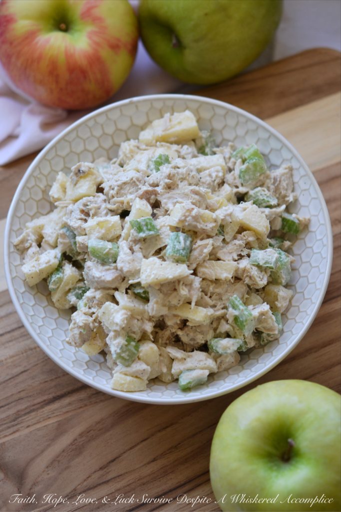 Crunchy Autumn Chicken Salad - Why settle for average chicken salad? On a 1 to 5 scale, this chicken salad recipe easily deserves a solid 4. Add some pecans and dried cranberries and you can definitely bump that rating up to a 5.