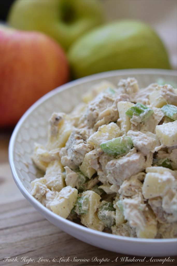 Crunchy Autumn Chicken Salad - Why settle for average chicken salad? On a 1 to 5 scale, this chicken salad recipe easily deserves a solid 4. Add some pecans and dried cranberries and you can definitely bump that rating up to a 5.