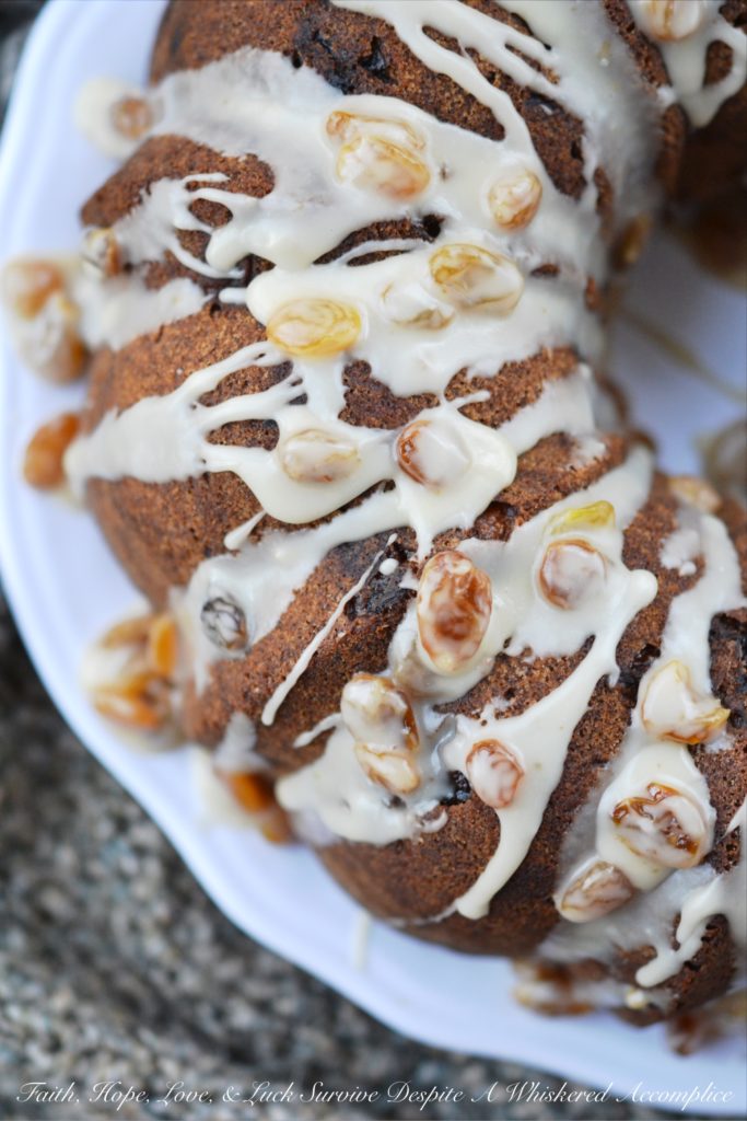 "Pear"fect Rum Raisin Cake | Faith, Hope, Love, and Luck Survive Despite a Whiskered Accomplice