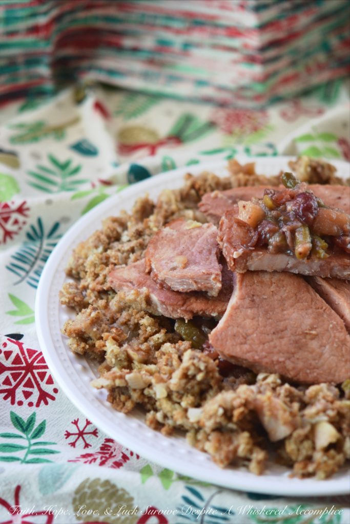 Layered Holiday Ham Crockpot Dinner | Faith, Hope, Love, and Luck Survive Despite a Whiskered Accomplice