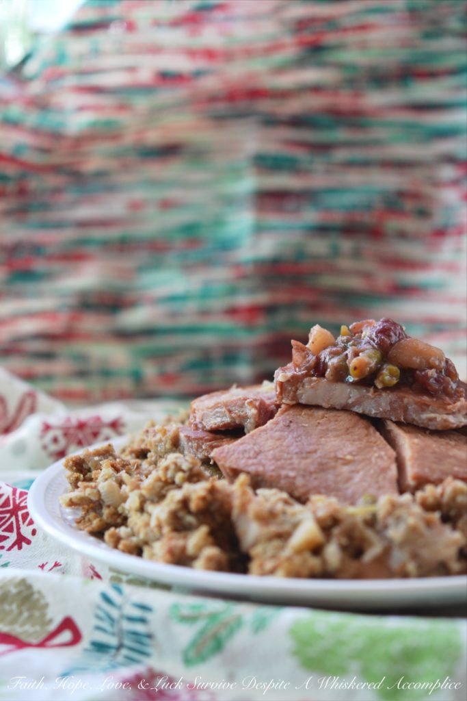 Layered Holiday Ham Crockpot Dinner | Faith, Hope, Love, and Luck Survive Despite a Whiskered Accomplice