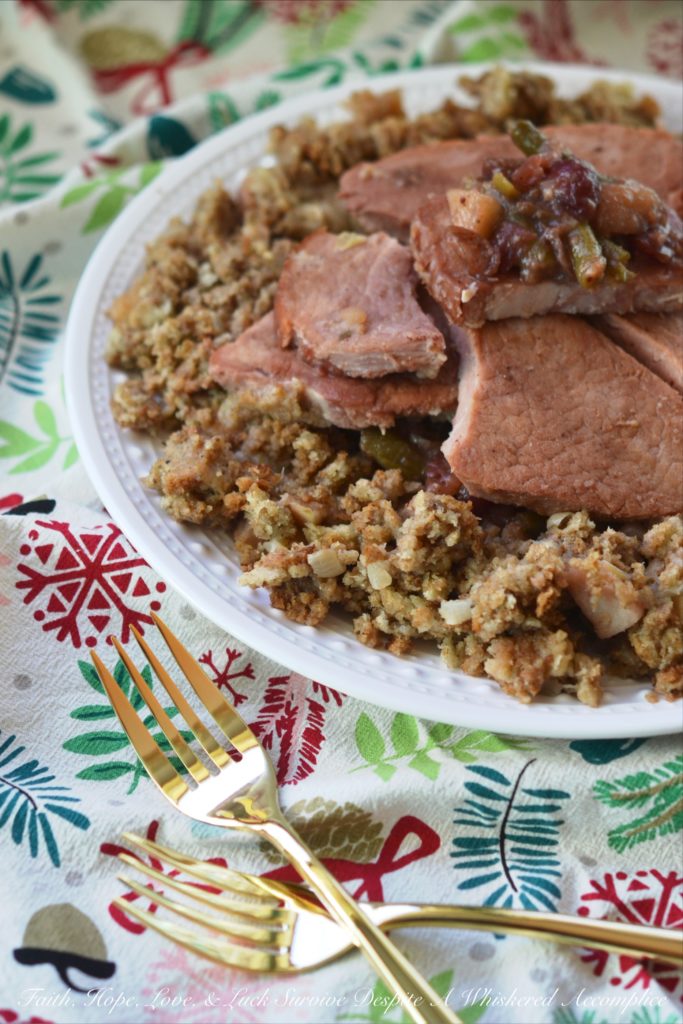 Layered Holiday Ham Crockpot Dinner | Faith, Hope, Love, and Luck Survive Despite a Whiskered Accomplice