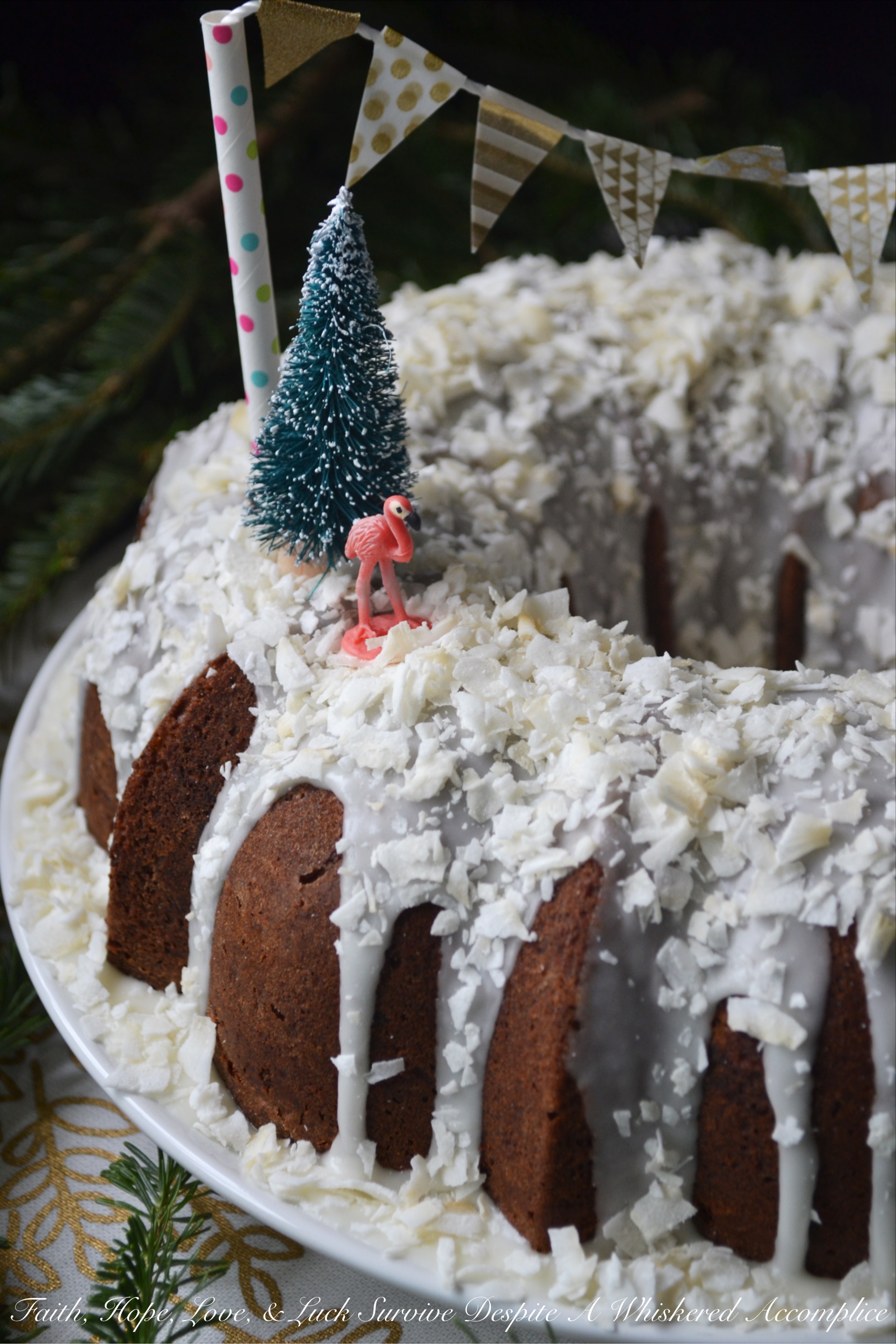 Tropical Winter Wonderland Bundt Cake – #BundtBakers