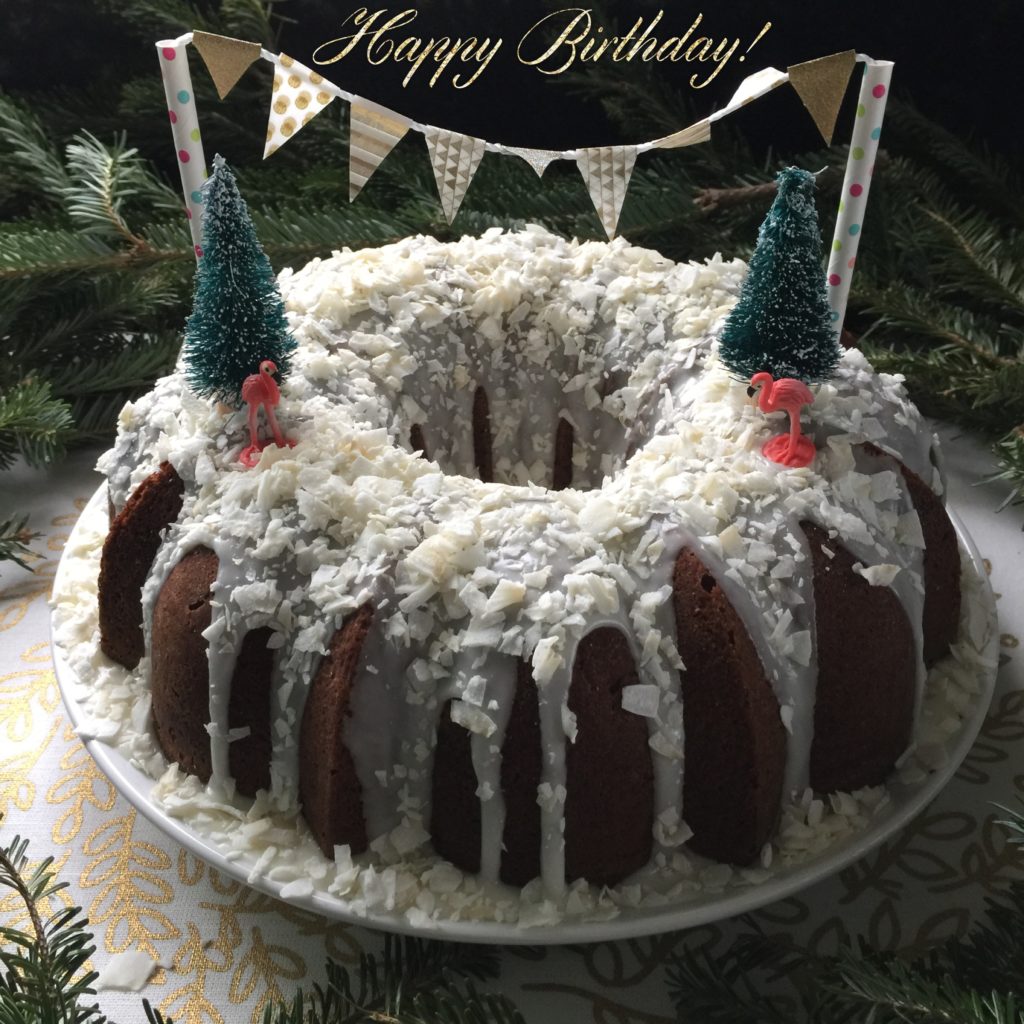 Tropical Winter Wonderland Bundt Cake | Faith, Hope, Love, and Luck Survive Despite a Whiskered Accomplice 