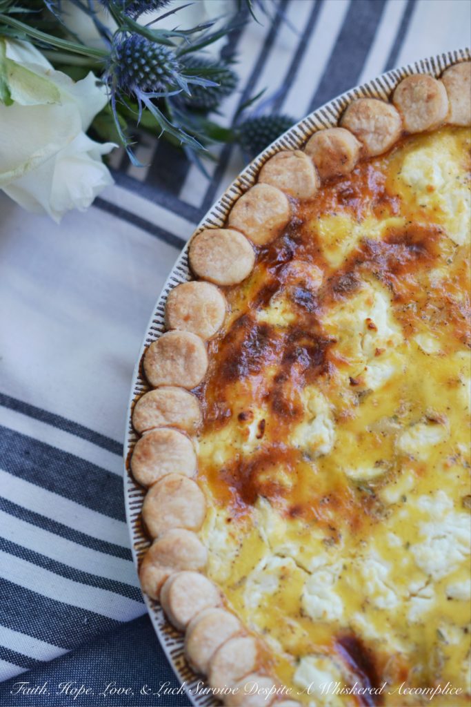 Scallop, Goat Cheese, & Leek Egg Pie - Forget everything you think you know about quiche. This scallop, goat cheese, and leek egg pie might sound a bit different, but trust me, it’s worth a try. The way the delicate seafood combines with tangy goat cheese and sweet leeks, all baked into a creamy egg custard, is simply delicious. Baked to golden perfection in a buttery crust, this fancy, yet simple-to-make seafood egg pie is perfect for breakfast, brunch, lunch, or even dinner. No matter the meal, I promise you’ll be hooked.