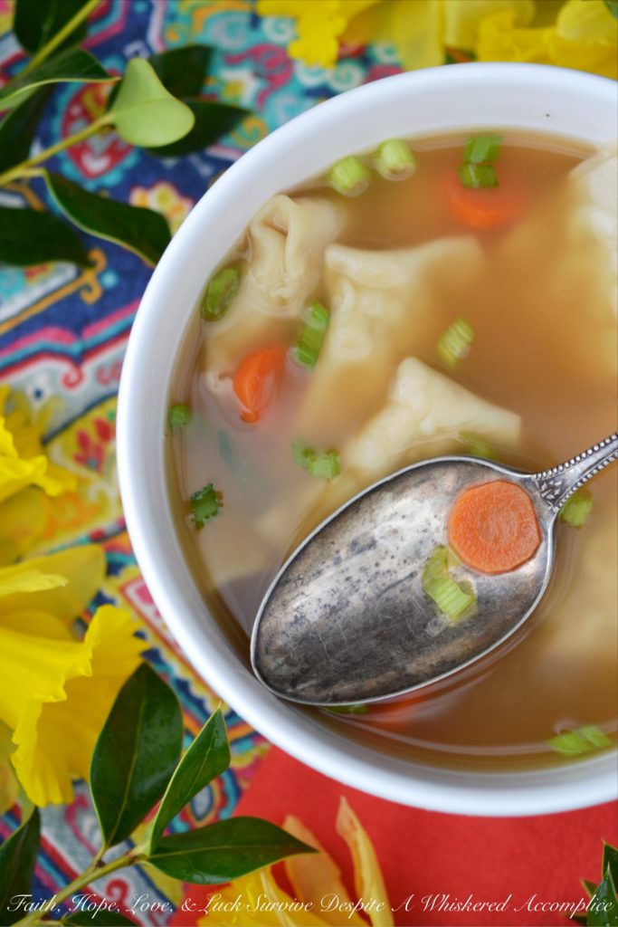 Shrimp Wonton Soup - Curling up with a big bowl of homemade soup is pretty much the definition of comfort. And this cozy, slurpable international Shrimp Wonton Soup, packed with plump, ground-shrimp-filled dumplings, provides all the comfort you could ever need. The broth is a little bit of a flavor adventure, with chicken stock, clam juice, and just enough soy sauce to make you wonder why you ever settled for takeout. Add in a handful of thinly sliced carrots and scallions for a pop of color and a sweet, fresh crunch, and you’ve got yourself a bowl of pure happiness. So, the next time you’re eyeing that Chinese takeout menu, just remember how much more delicious this homemade Shrimp Wonton Soup will be.