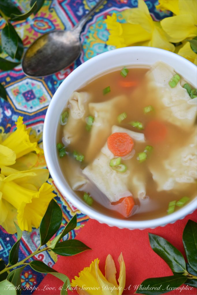 Shrimp Wonton Soup - Curling up with a big bowl of homemade soup is pretty much the definition of comfort. And this cozy, slurpable international Shrimp Wonton Soup, packed with plump, ground-shrimp-filled dumplings, provides all the comfort you could ever need. The broth is a little bit of a flavor adventure, with chicken stock, clam juice, and just enough soy sauce to make you wonder why you ever settled for takeout. Add in a handful of thinly sliced carrots and scallions for a pop of color and a sweet, fresh crunch, and you’ve got yourself a bowl of pure happiness. So, the next time you’re eyeing that Chinese takeout menu, just remember how much more delicious this homemade Shrimp Wonton Soup will be.