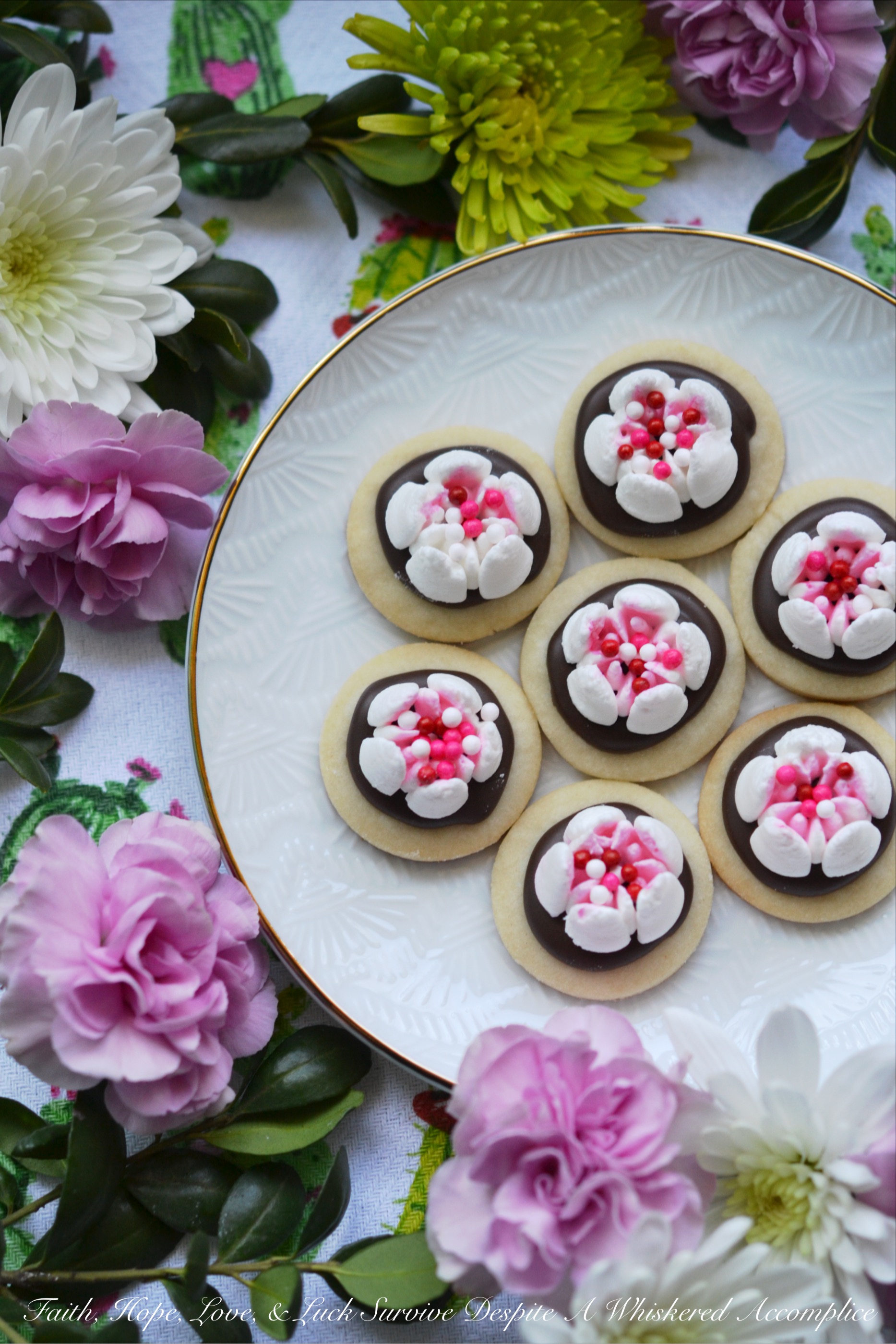 Chocolate Covered Russian Rose Shortbread