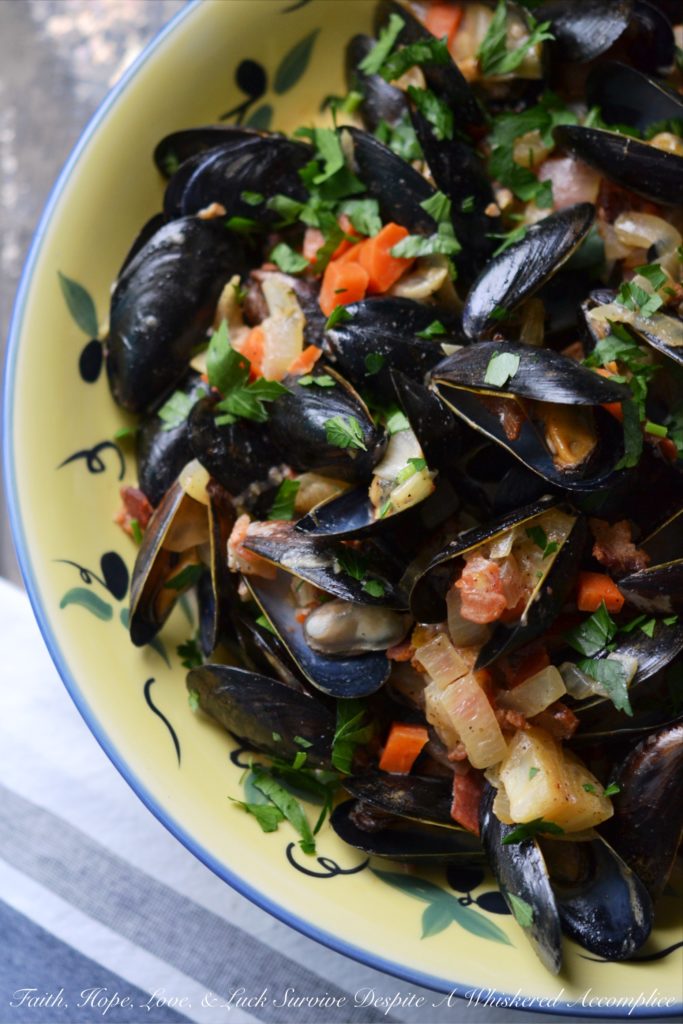 Heavy whipping cream, Irish butter, and Jameson Irish Whiskey make these mussels delightfully decadent and sinfully irresistible.