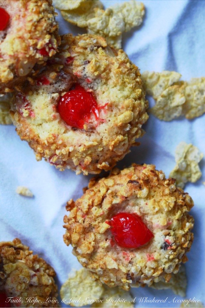 The best things happen when you combine Doctor Who, Weeping Angels, boozy cherries, breakfast cereal, and cookie ingredients to make Cherry Don't Blinks.