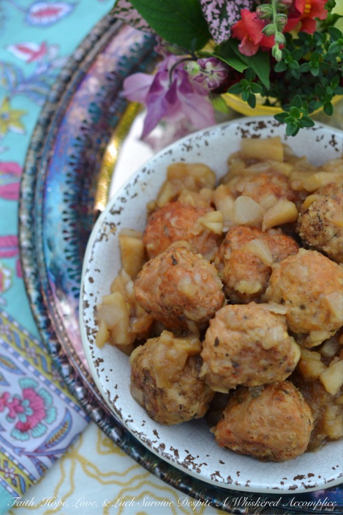 Looking for a party meatball that's a little bit healthier? Try these ground turkey and apple butter crockpot meatballs to lighten things up.