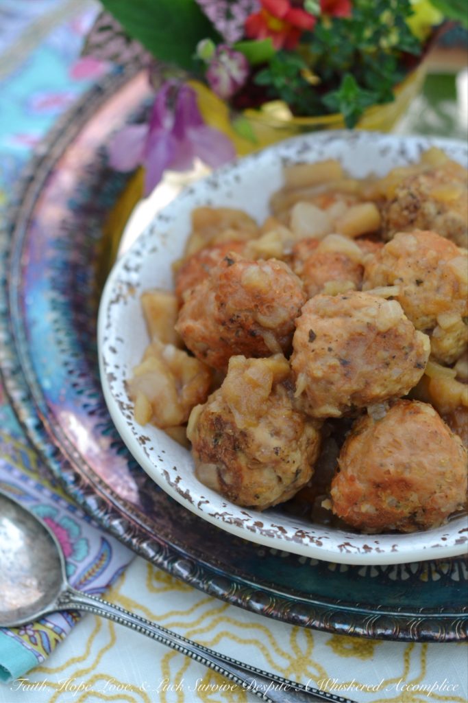 Looking for a party meatball that's a little bit healthier? Try these ground turkey and apple butter crockpot meatballs to lighten things up.