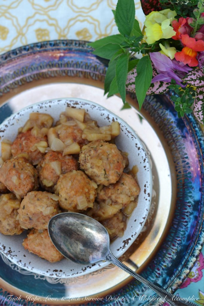 Looking for a party meatball that's a little bit healthier? Try these ground turkey and apple butter crockpot meatballs to lighten things up.