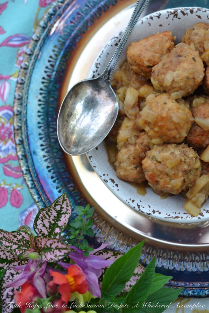 Looking for a party meatball that's a little bit healthier? Try these ground turkey and apple butter crockpot meatballs to lighten things up.