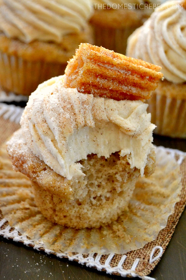 Churro Cupcakes - The Domestic Rebel