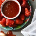 Fresh strawberries, rhubarb, sugar, sea salt, and lemon juice come together for a gorgeously sweet sauce that can be used on ice cream or pancakes.