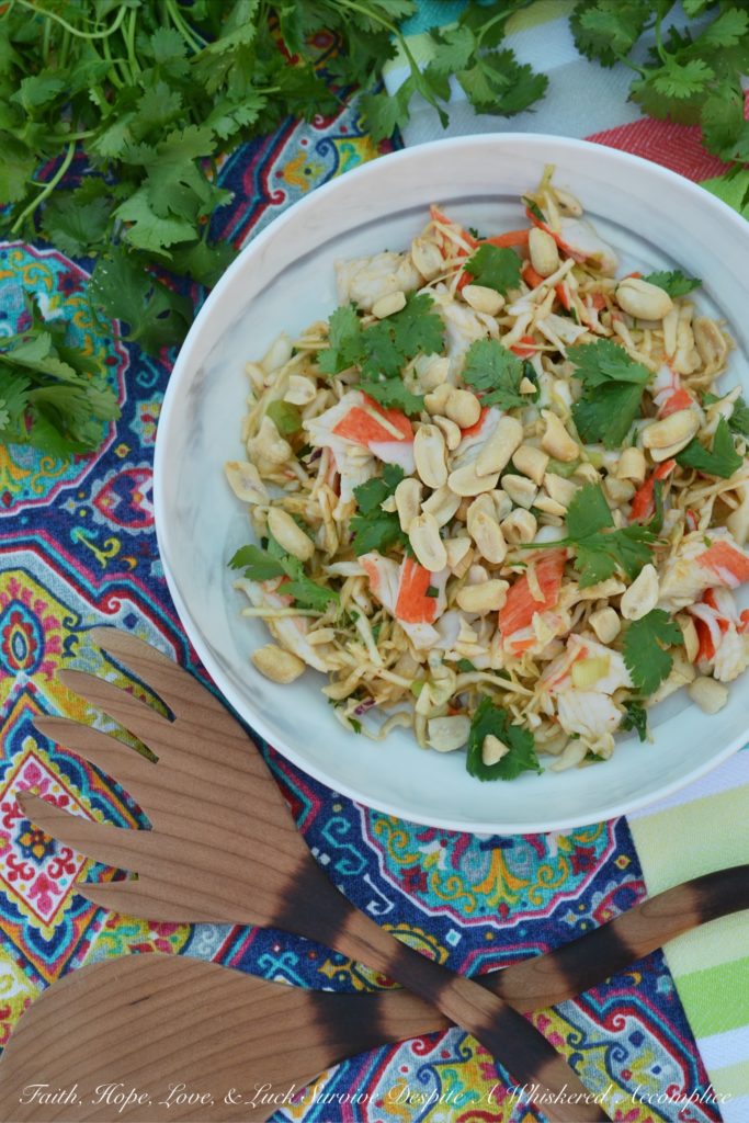 Thai Slaw with Imitation Crab Meat - Craving a vibrant, flavorful salad with seafood that's both quick and satisfying? Look no further. With crunchy peanuts, fragrant cilantro, and a perfectly balanced homemade Thai dressing, this slaw is a guaranteed crowd-pleaser. With the use of pre-shredded store-bought slaw mix and imitation crab meat, this recipe is perfect for potlucks, barbecues, or as a light and refreshing lunch or dinner.