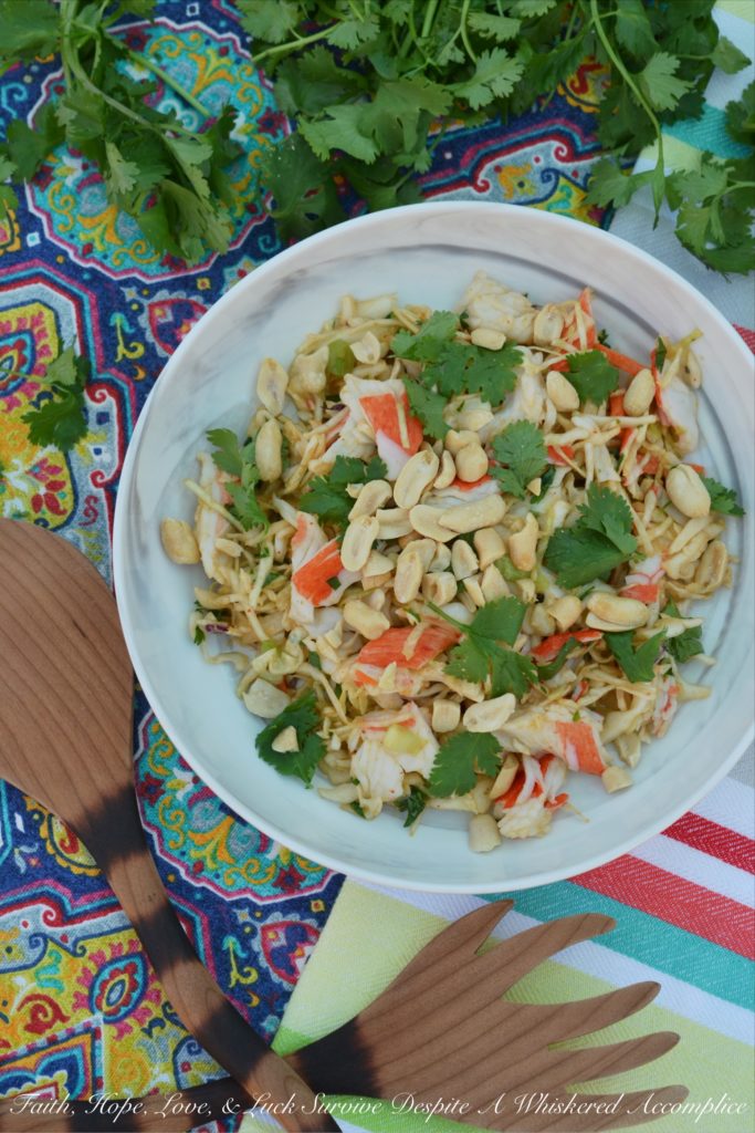 Thai Slaw with Imitation Crab Meat - Craving a vibrant, flavorful salad with seafood that's both quick and satisfying? Look no further. With crunchy peanuts, fragrant cilantro, and a perfectly balanced homemade Thai dressing, this slaw is a guaranteed crowd-pleaser. With the use of pre-shredded store-bought slaw mix and imitation crab meat, this recipe is perfect for potlucks, barbecues, or as a light and refreshing lunch or dinner.